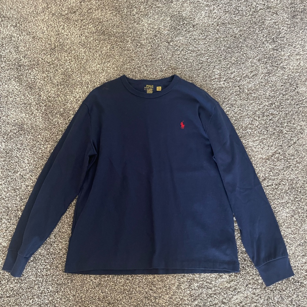 Men’s navy polo pullover size medium